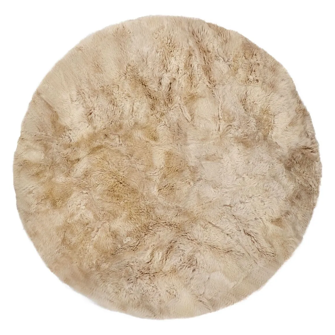 Designertæppe | Langhåret | New Zealand | Ø140 cm