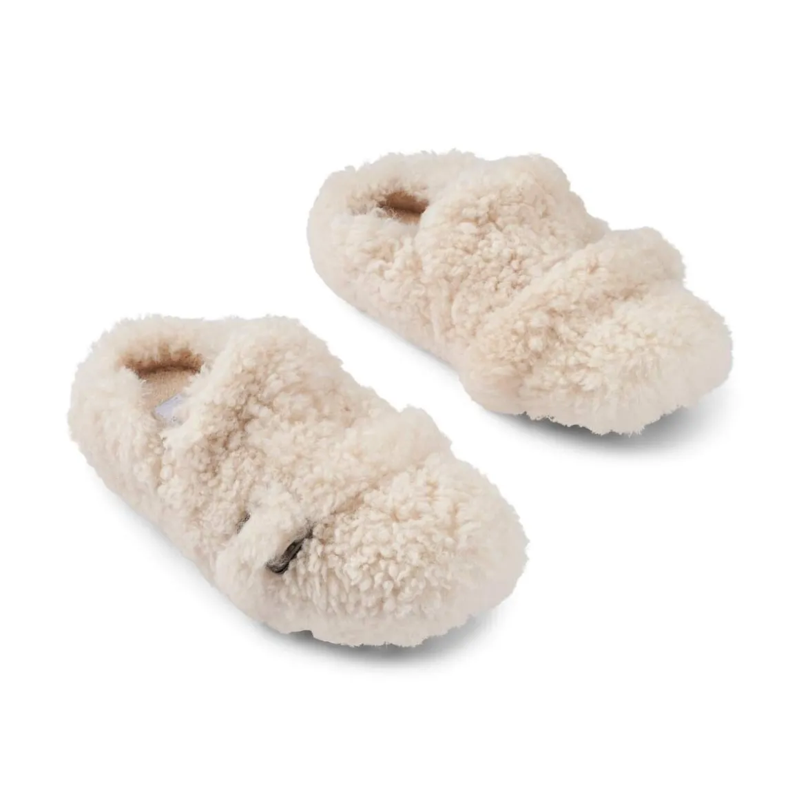 Fluffy krøllet hjemmesko