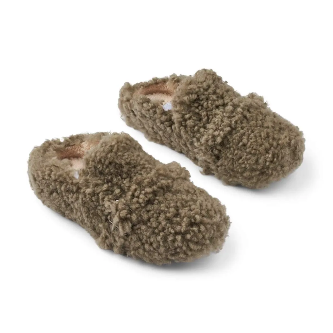 Fluffy krøllet hjemmesko