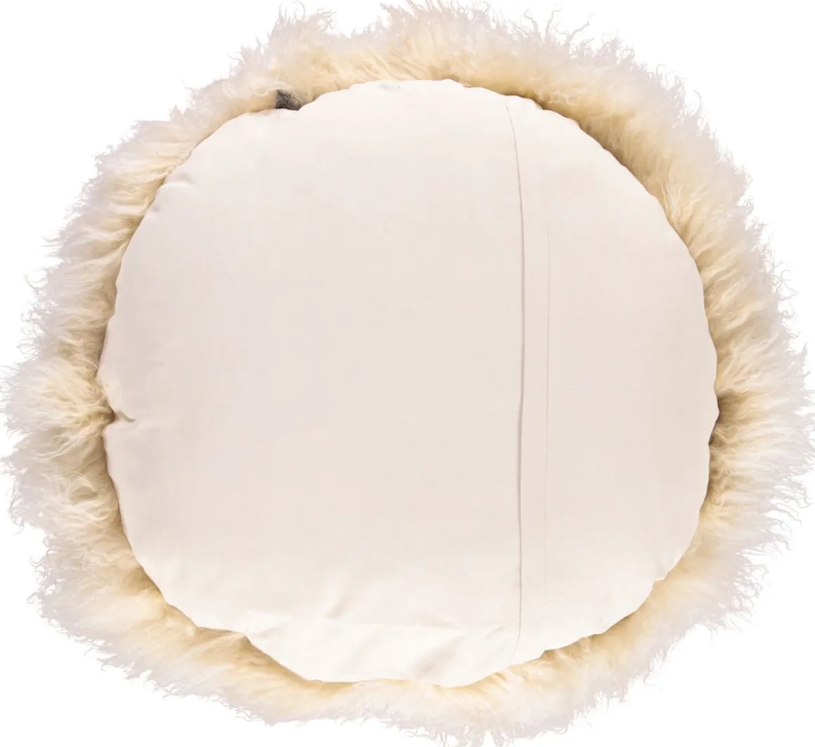 Lammeskindspude | Krøllet | Tibet | Ø45 cm, Ø62 cm & Ø38 cm