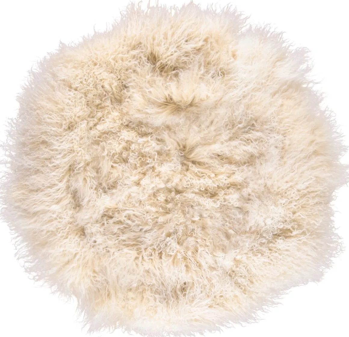 Lammeskindspude | Krøllet | Tibet | Ø45 cm, Ø62 cm & Ø38 cm
