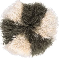 Lammeskindspude | Krøllet | Tibet | Ø45 cm, Ø62 cm & Ø38 cm