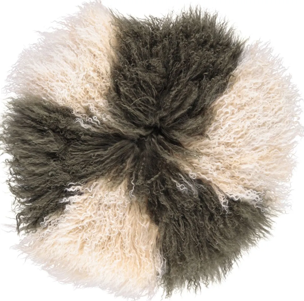Lammeskindspude | Krøllet | Tibet | Ø45 cm, Ø62 cm & Ø38 cm