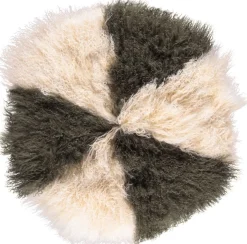 Lammeskindspude | Krøllet | Tibet | Ø45 cm, Ø62 cm & Ø38 cm