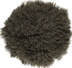 Lammeskindspude | Krøllet | Tibet | Ø45 cm, Ø62 cm & Ø38 cm