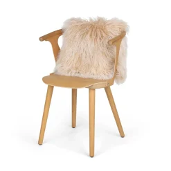 Lammeskindspude | Krøllet | Tibet | Dobbeltsidet | 40x40 cm
