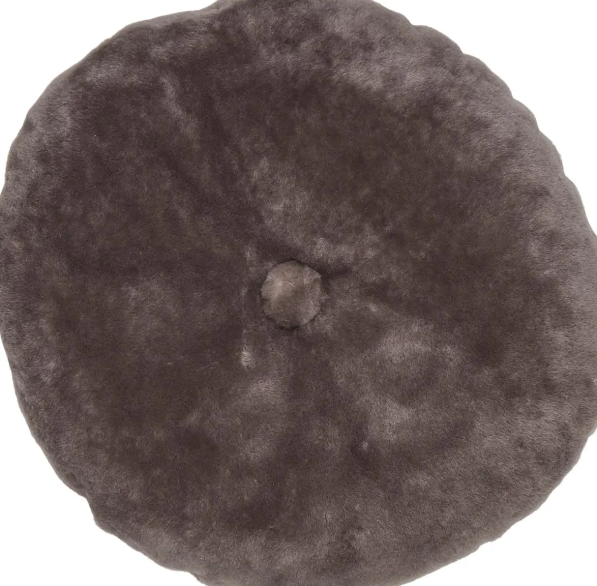 Lammeskindspude | Moccasin | Dobbeltsidet | Ø45 cm