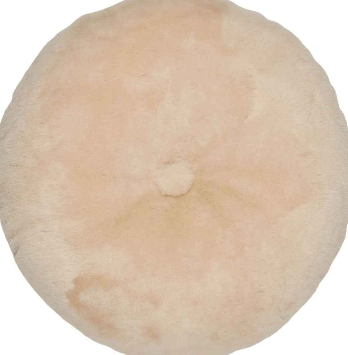 Lammeskindspude | Moccasin | Dobbeltsidet | Ø45 cm