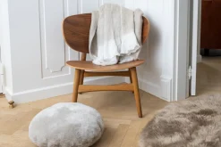Lammeskindspude | Velvet | Moccasin | Dobbeltsidet | Ø45 cm & Ø62 cm