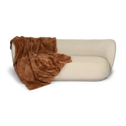 Minkplaid | Bagside af kashmir | Camel | 140x160 cm