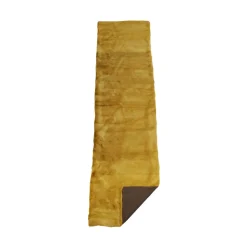 Minkplaid | Bagside af kashmir | Sennepsgul | 53x204 cm