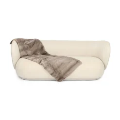 Minkplaid | Bagside af kashmir | Silver Blue | 60x180 cm
