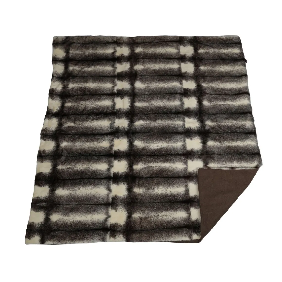Minkplaid | Bagside af kashmir | Black Cross | 160x160 cm