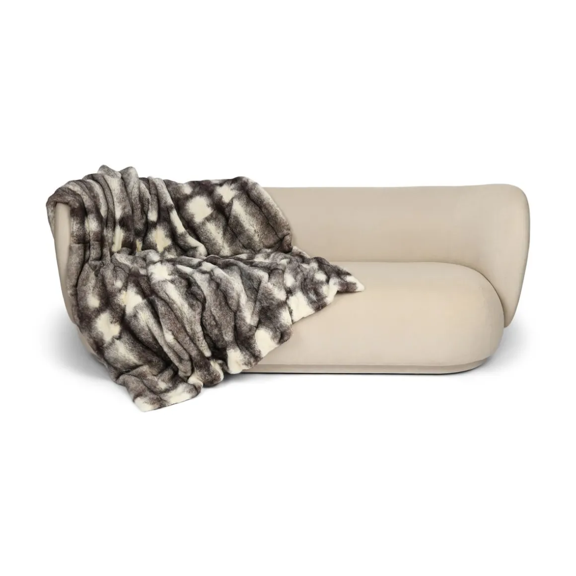 Minkplaid | Bagside af kashmir | Black Cross | 160x160 cm