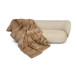 Minkplaid | Bagside af kashmir | Palomino | 130x210 cm