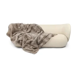 Minkplaid | Bagside af kashmir | Silver Blue | 180x138 cm