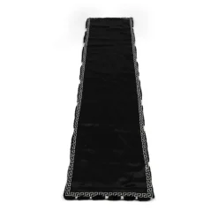 Minkplaid | Bagside af kashmir | Sort/Hvid | 50x220 cm