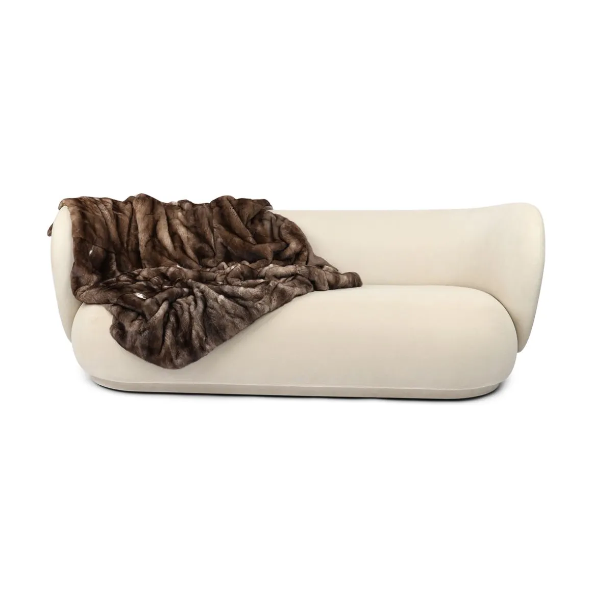 Minkplaid | Bagside af kashmir | Kanel | 150x150 cm
