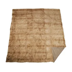 Minkplaid | Bagside af kashmir | Palomino | 200x210 cm