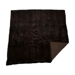 Minkplaid | Bagside af kashmir | Natural Dark Brown | 155x190 cm