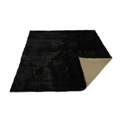 Minkplaid | Cashmerebagside | Sort | 200x200 cm