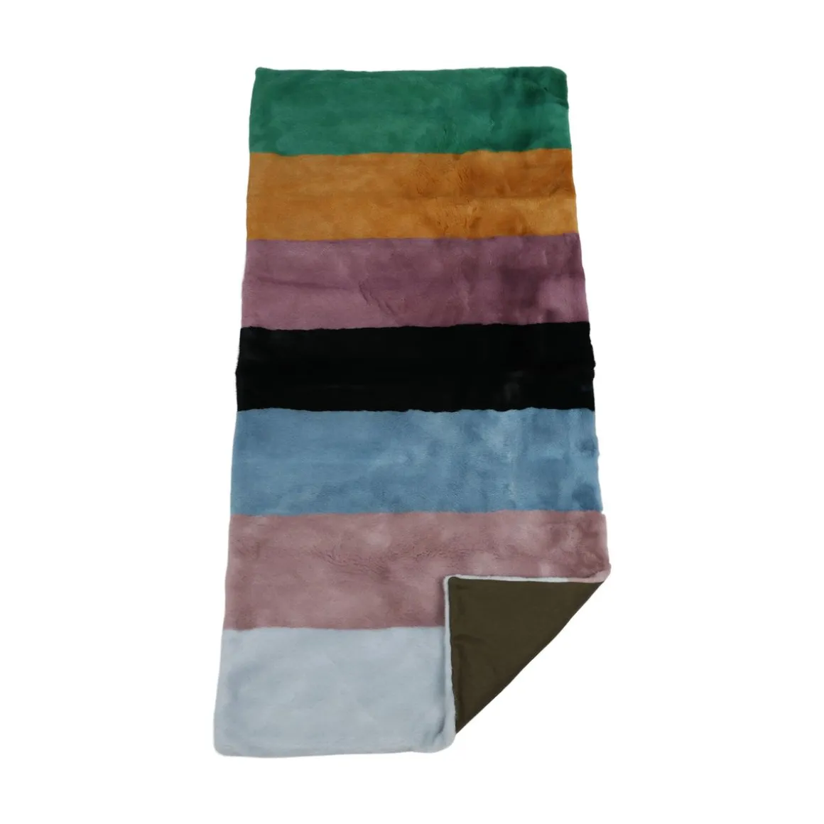 Mink Plaid | Kasmirbagside | Multifarvet | 70x124 cm
