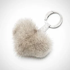 Nøglering m. hjertevedhæng | Dansk Mink