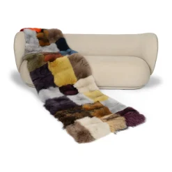 Premium ræveplaid | Bagside af kashmir | Mix Fox | 75x250 cm