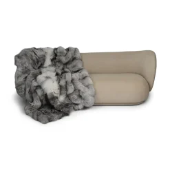 Premium ræveplaid | Bagside af kashmir | Platinum Fox | 150x200 cm