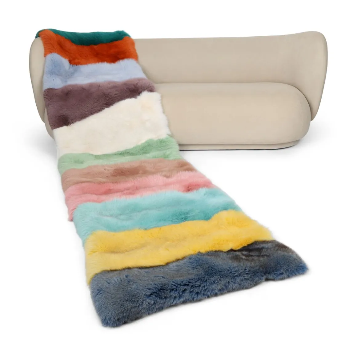 Premium ræveplaid | Bagside af kashmir | Mix Fox | 75x300 cm