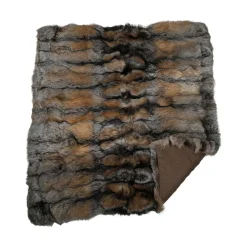 Premium ræveplaid | Bagside af kashmir | Gold Cross Fox | 180x150 cm