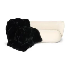 Premium ræveplaid | Cashmerebagside | Sort | 160x200 cm