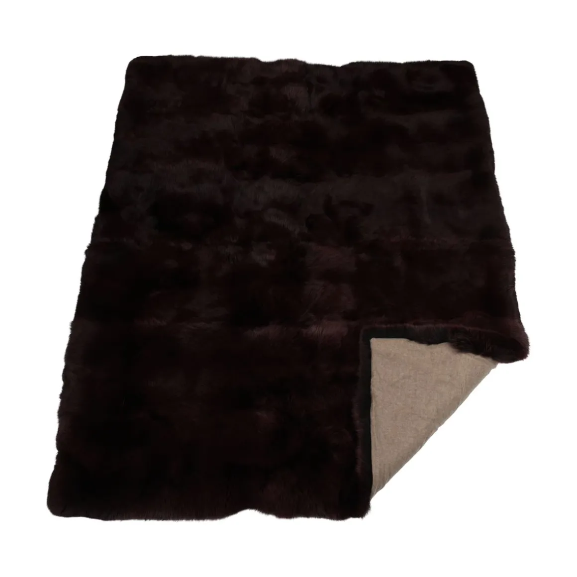 Premium ræveplaid | Cashmerebagside | Lilla | 200x170 cm