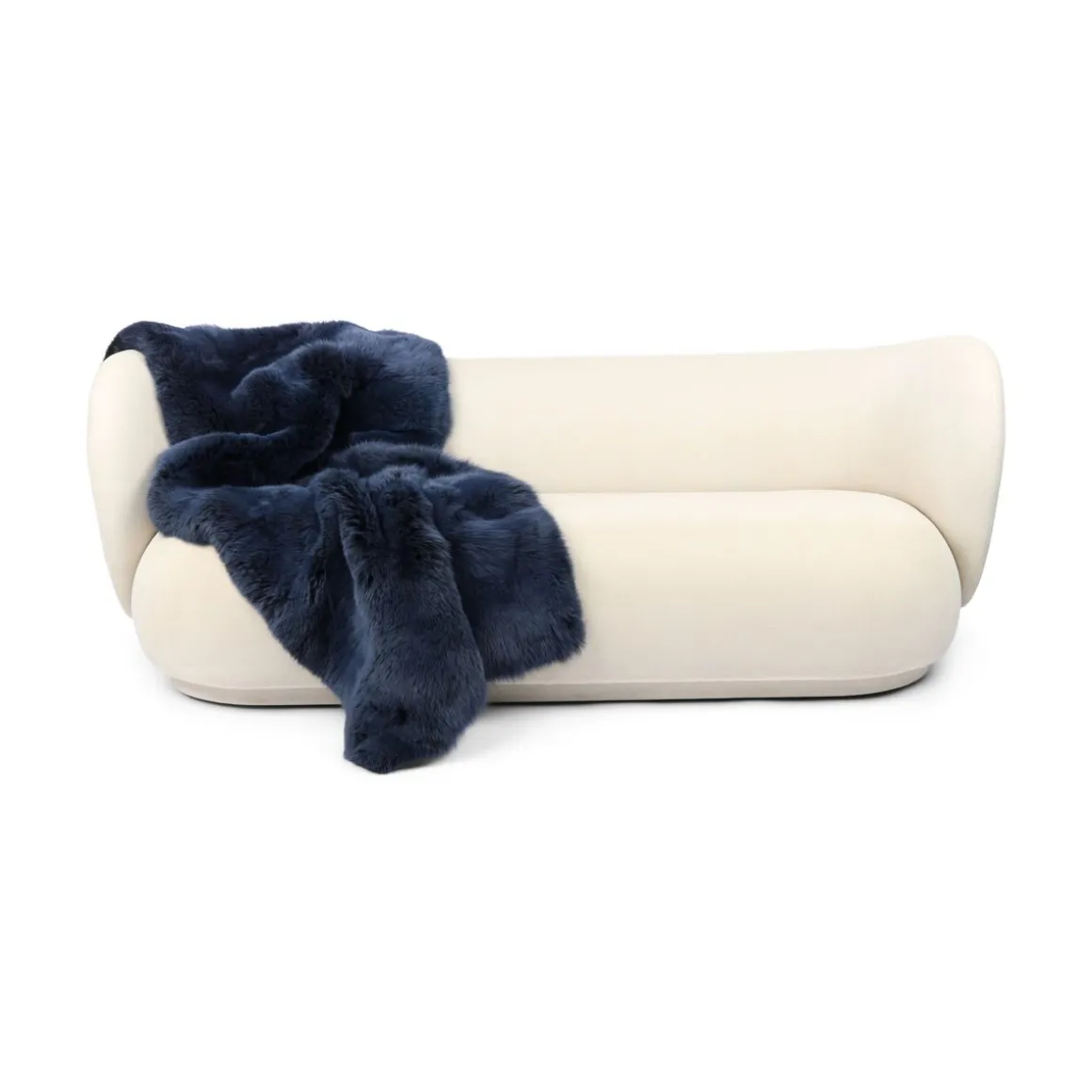 Premium ræveplaid | Cashmerebagside | Blå Indigo | 210x76 cm