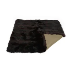 Premium ræveplaid | Cashmerebagside | Mørkebrun | 150x150 cm