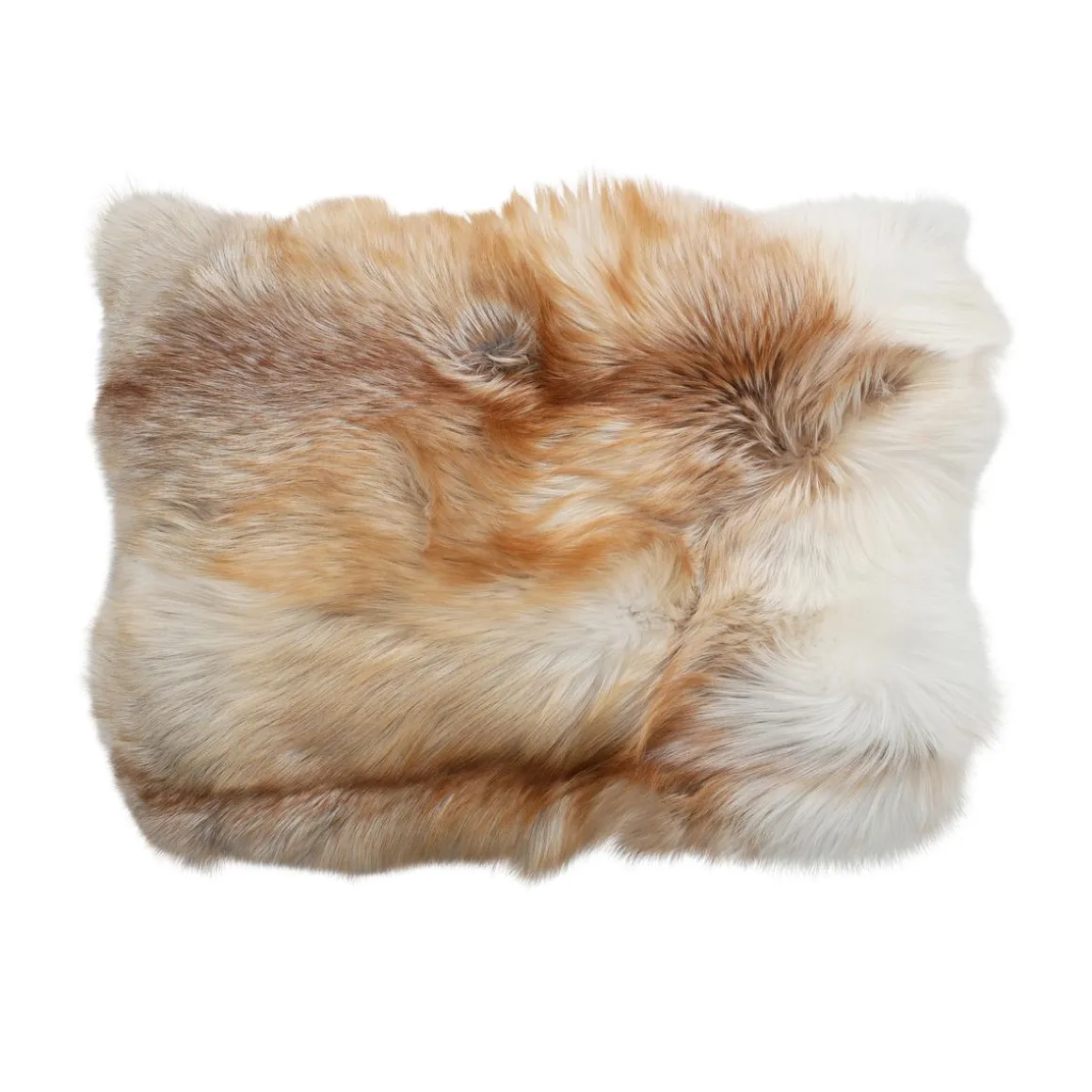 Premium Rævepude | Cashmere Bagside | Norge | Lys guld | 60 x 75 cm