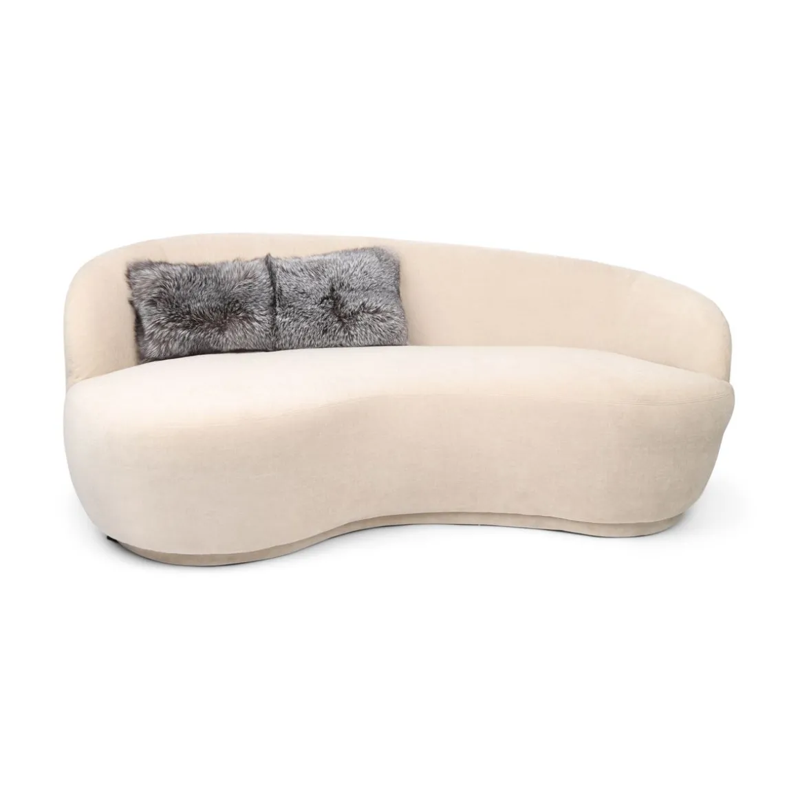 Premium Rævepude | Cashmere Bagside | Norge | Blue Frost Fox | 30x75 cm