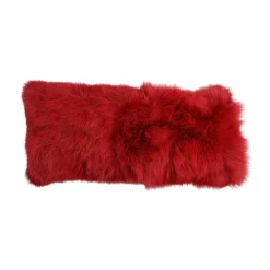 Premium Rævepude | Cashmere Bagside | Norge | Rød | 30x68 cm