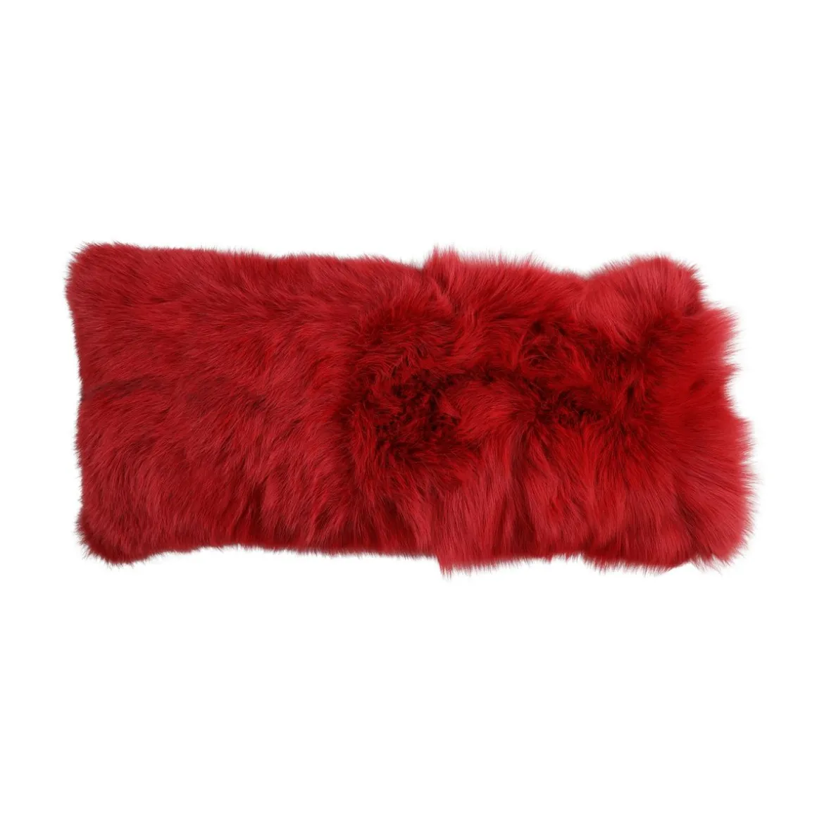 Premium Rævepude | Cashmere Bagside | Norge | Rød | 30x68 cm