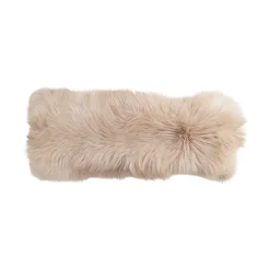 Premium Rævepude | Cashmere Bagside | Norge | Latte | 30x75 cm