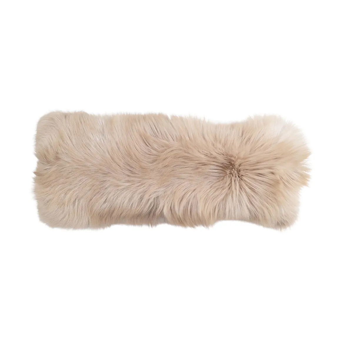 Premium Rævepude | Cashmere Bagside | Norge | Latte | 30x75 cm