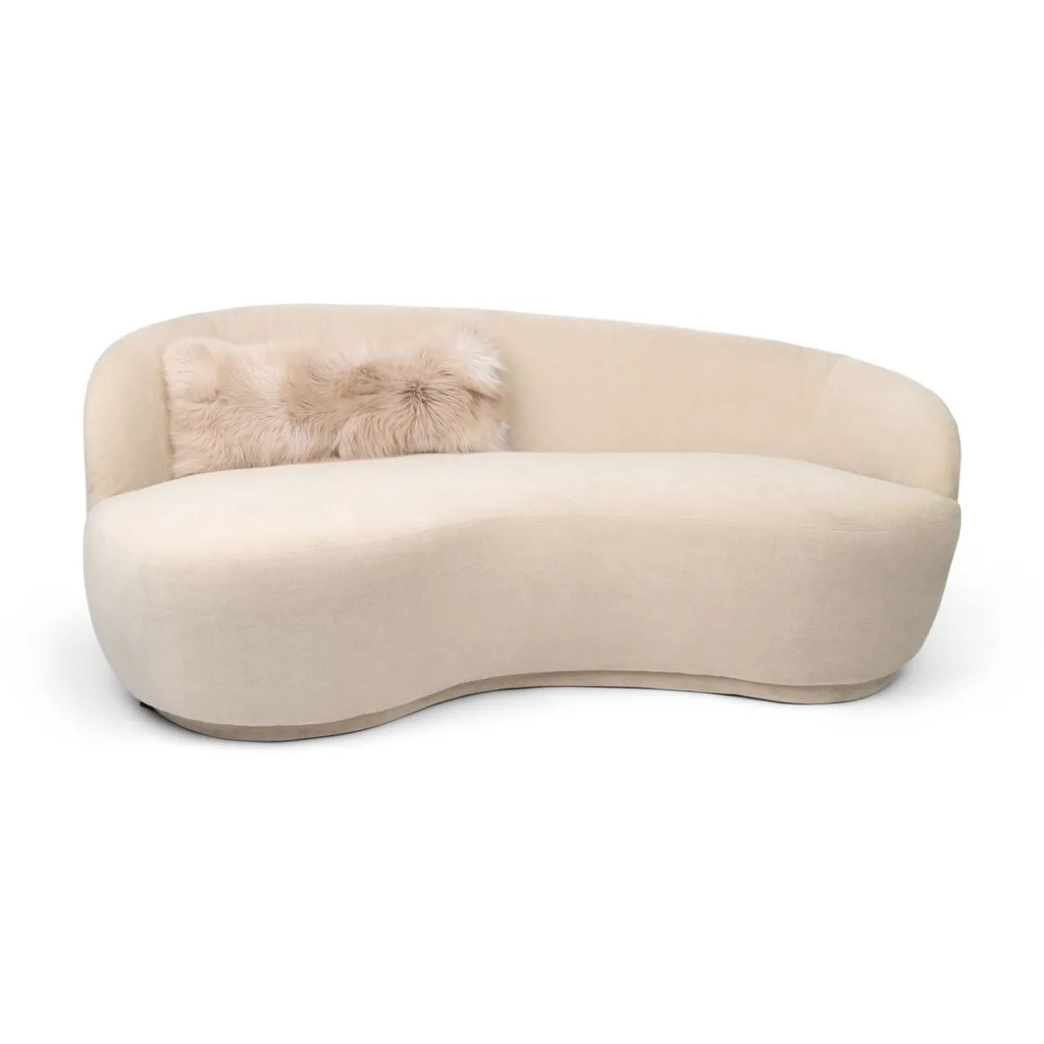 Premium Rævepude | Cashmere Bagside | Norge | Latte | 30x75 cm