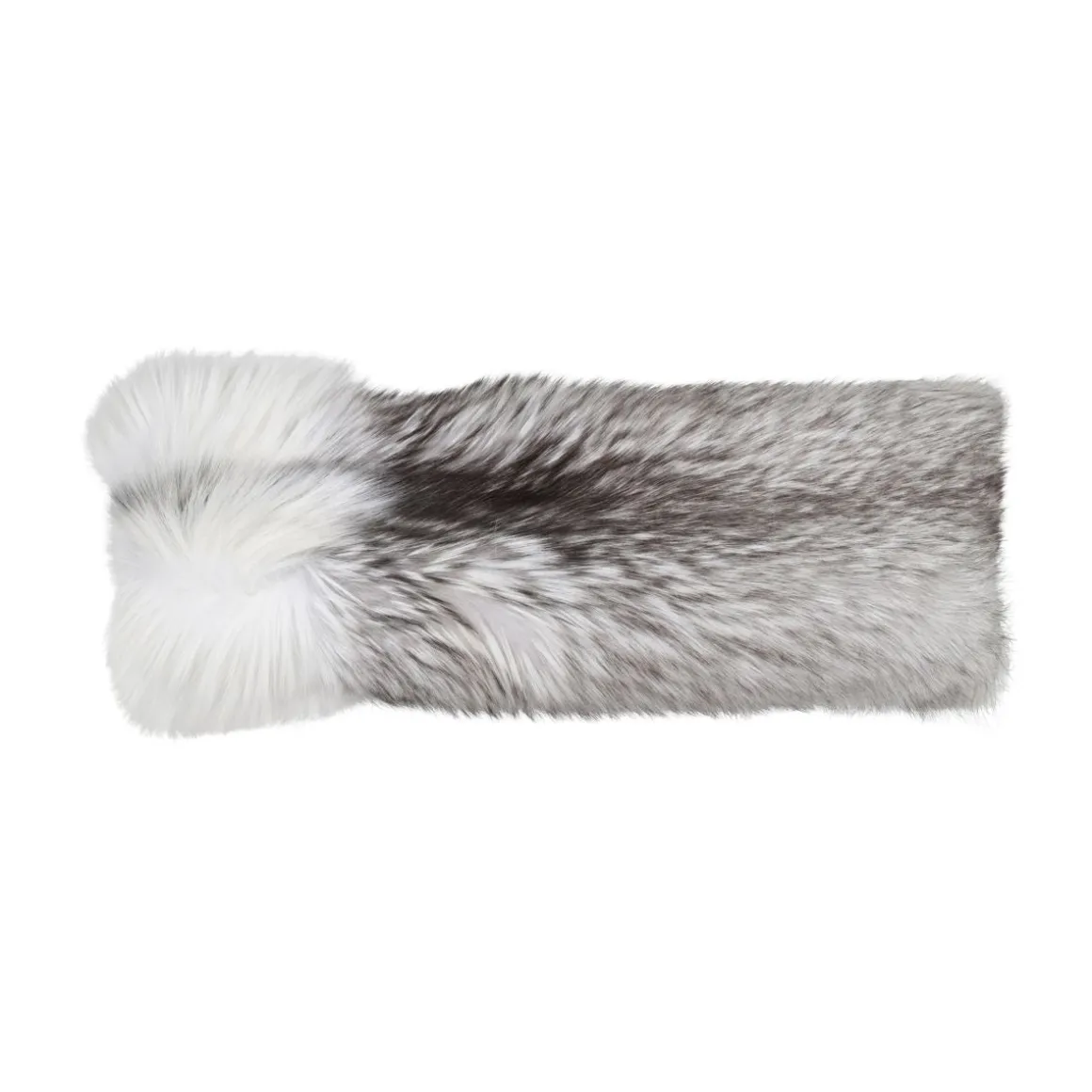 Premium rævepude | Kashmirbagside | Norge | Platinum Fox | 30x70 cm