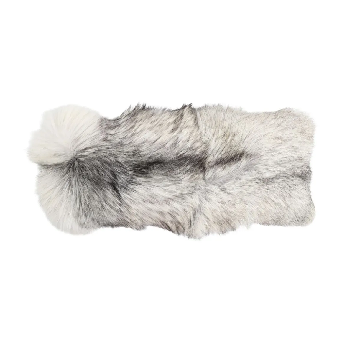 Premium rævepude | Kashmirbagside | Norge | Platinum Fox | 35x70 cm