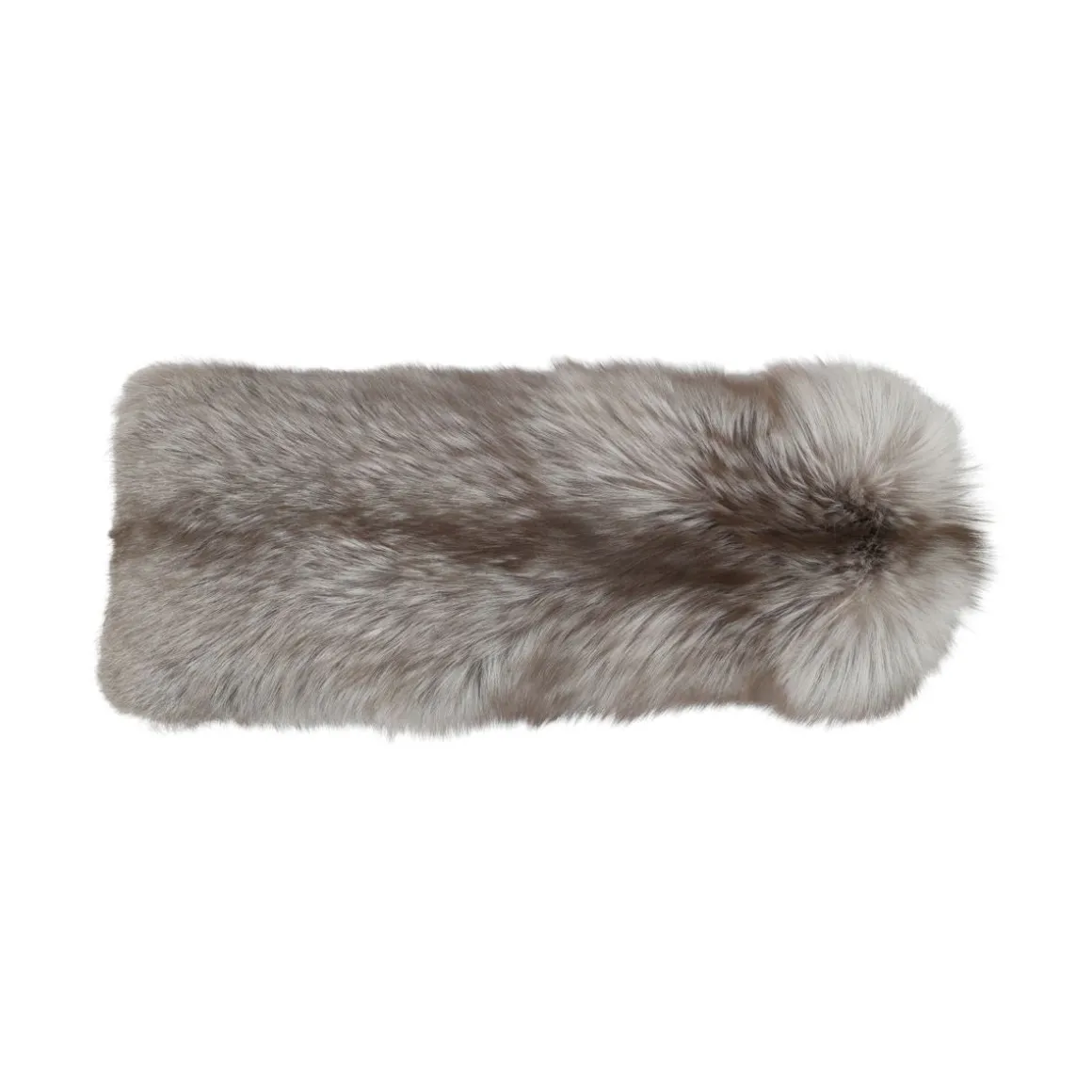 Premium rævepude | Kashmirbagside | Norge | Pearl Blue Fox | 30x80 cm