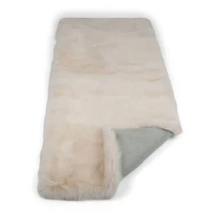 Premium tæppe af ræv | Bagside af kashmir | Light Pink | 200x80 cm