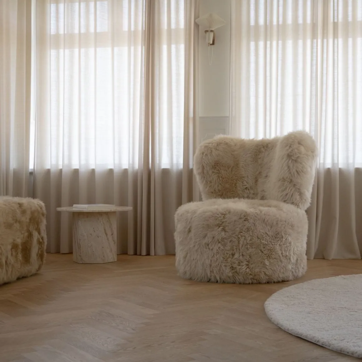 Rund Skandi Loungestol