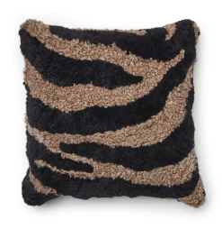 Zebra Lammeskindspude | Korthåret | New Zealand | Dobbeltsidet | 60x60 cm