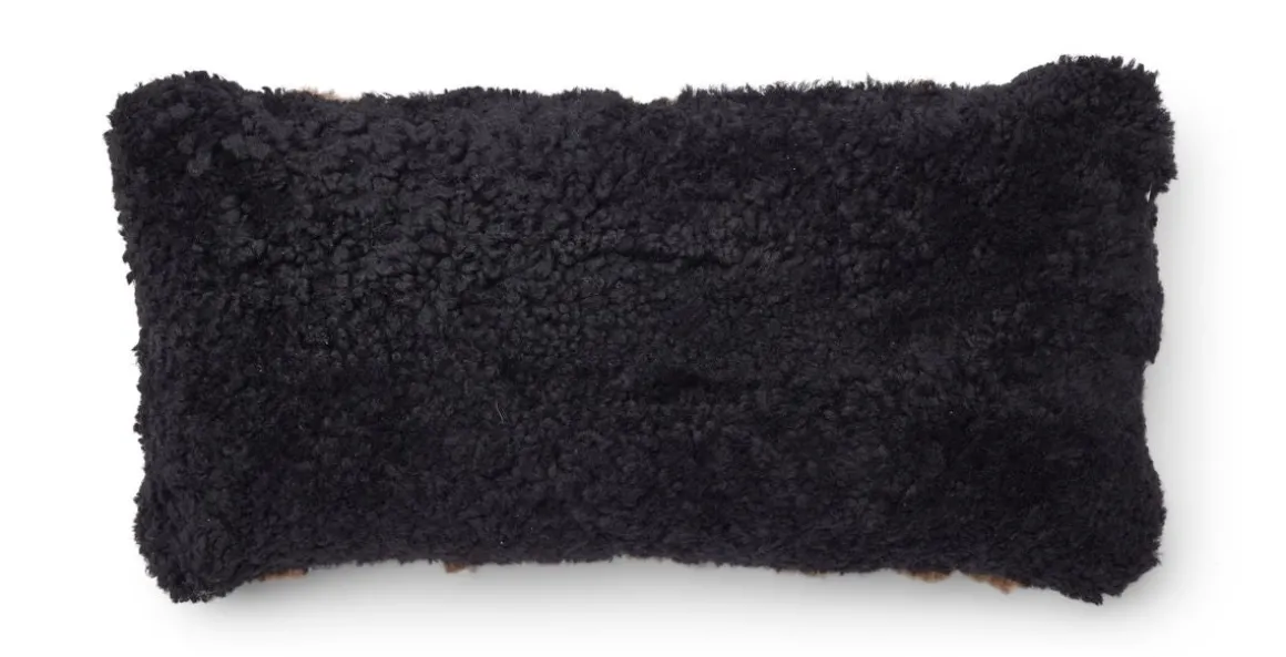Zebra Lammeskindspude | Korthåret | New Zealand | Dobbeltsidet | 30x60 cm